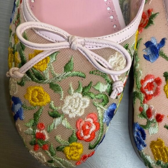 Manolo Blahnik floral mesh bow ballerina flats, size 40, NWOT - Picture 4 of 5